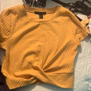 Gold crop top forever 21